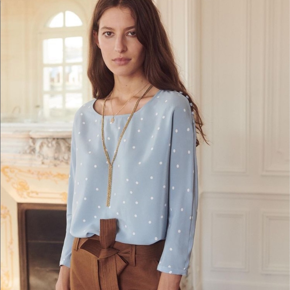 Sézane Emmy Blouse in Blue | Size: 38/6
